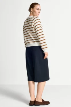 Gestreiftes Baumwoll-Sweatshirt