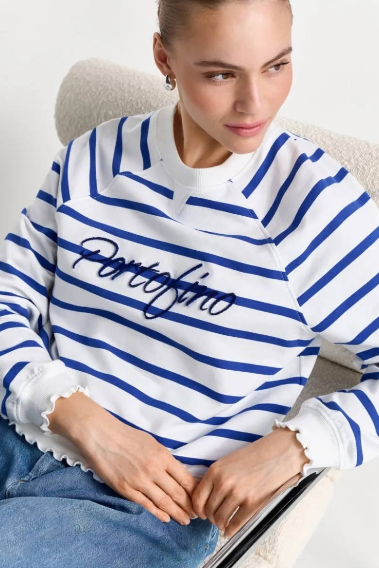 Gestreiftes Baumwoll-Sweatshirt