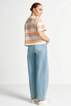 Gestreiftes Cropped-T-Shirt