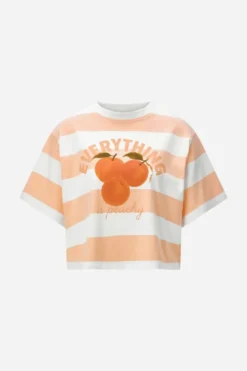 Gestreiftes Cropped-T-Shirt