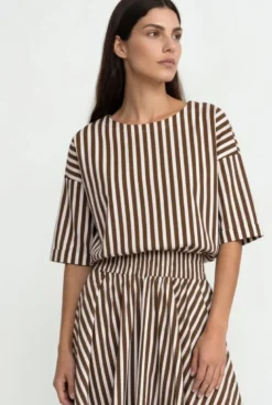 Gestreiftes Crop-Shirt