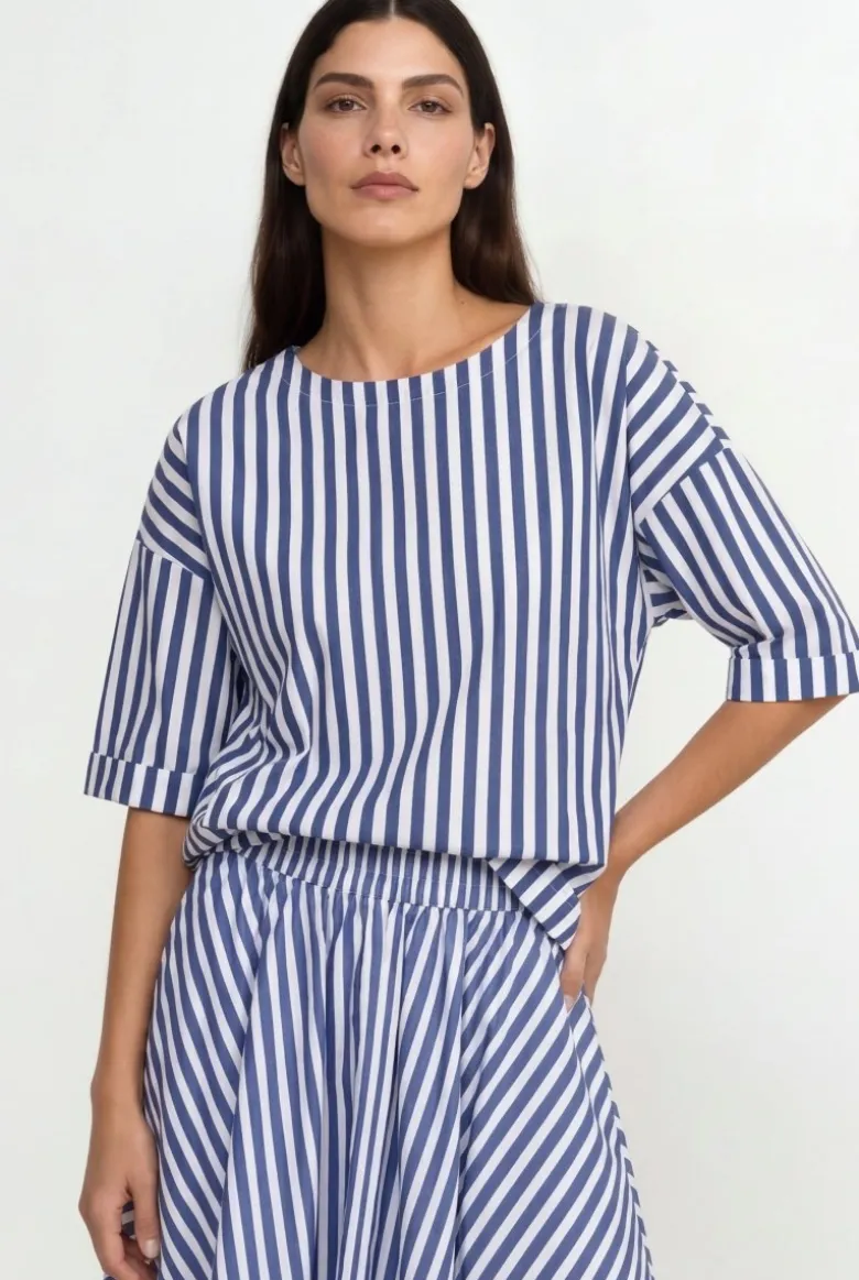 Gestreiftes Crop-Shirt