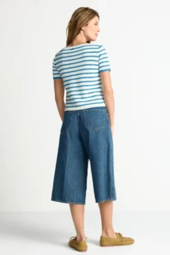 Gestreiftes Kurzarm-Rippshirt