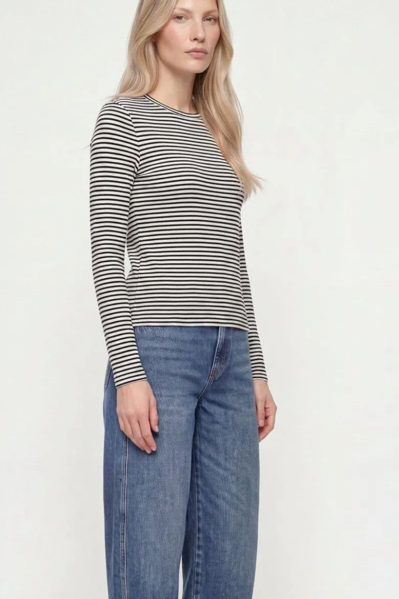Gestreiftes Longsleeve mit Glitzergarn