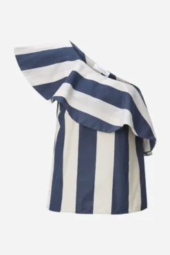Gestreiftes One-Shoulder-Top