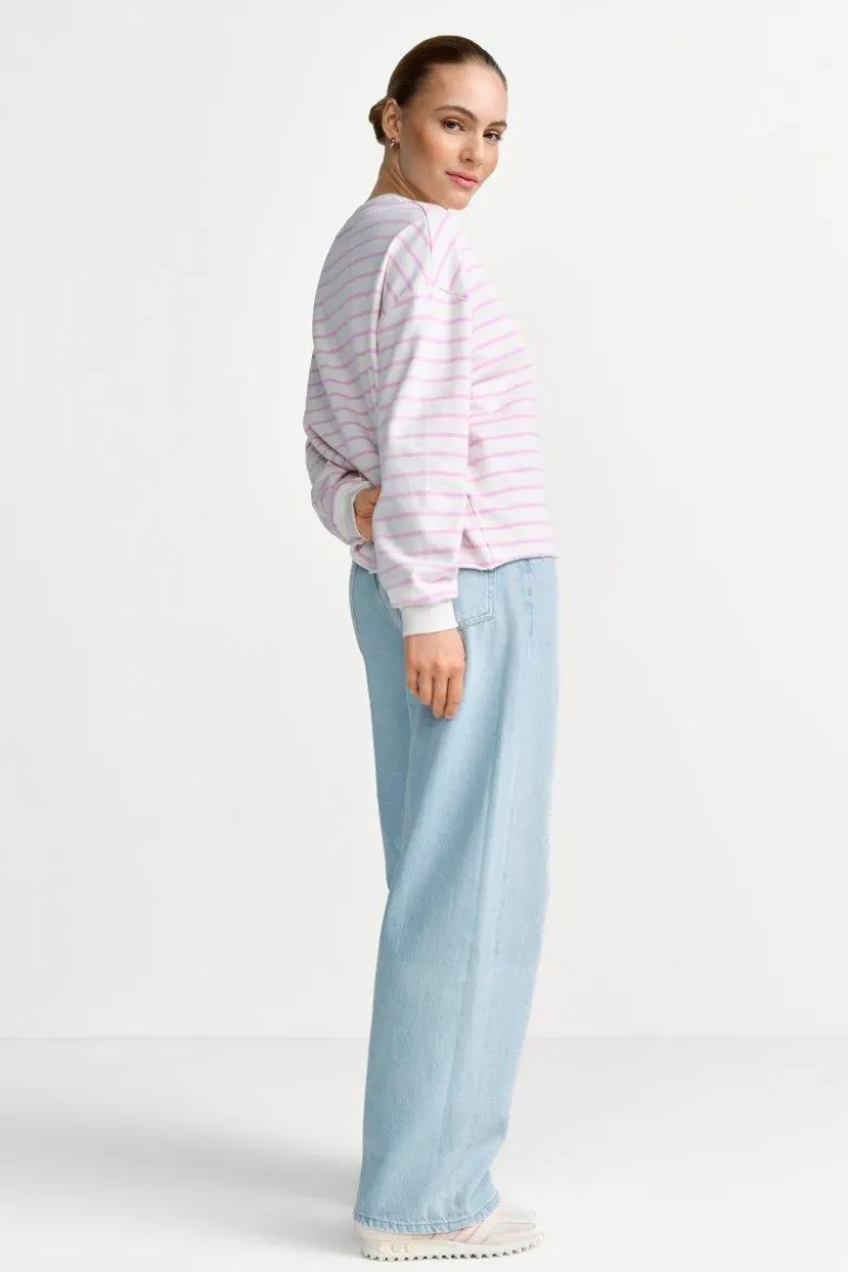 Gestreiftes Oversize-Sweatshirt