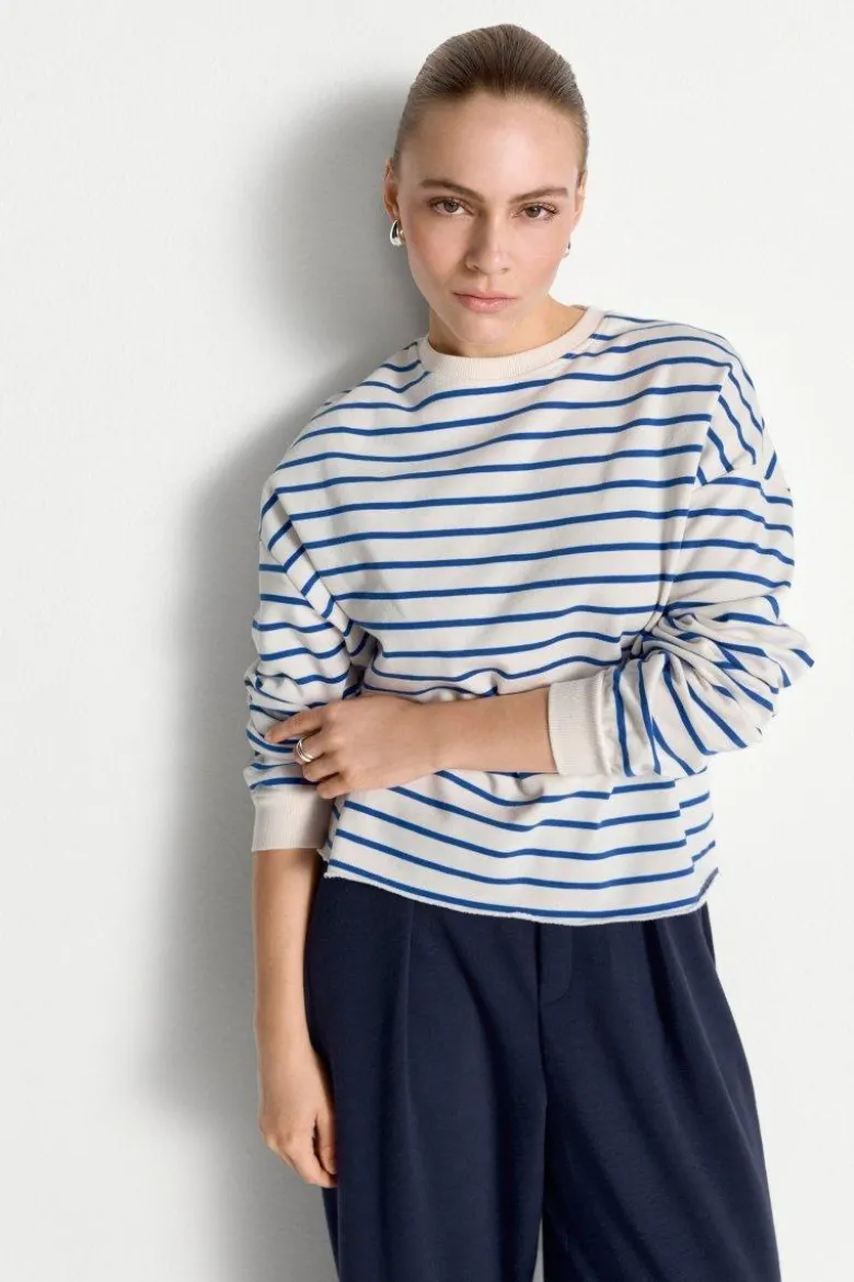 Gestreiftes Oversize-Sweatshirt