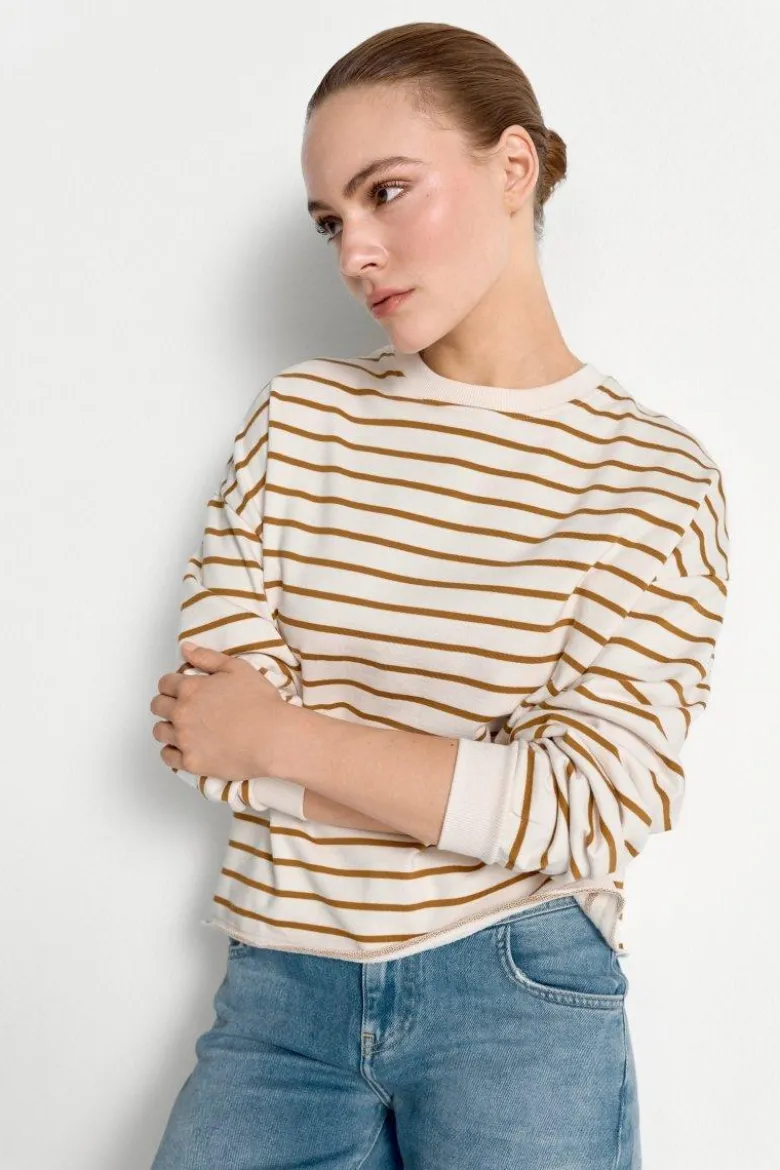 Gestreiftes Oversize-Sweatshirt