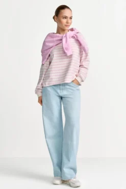 Gestreiftes Oversize-Sweatshirt