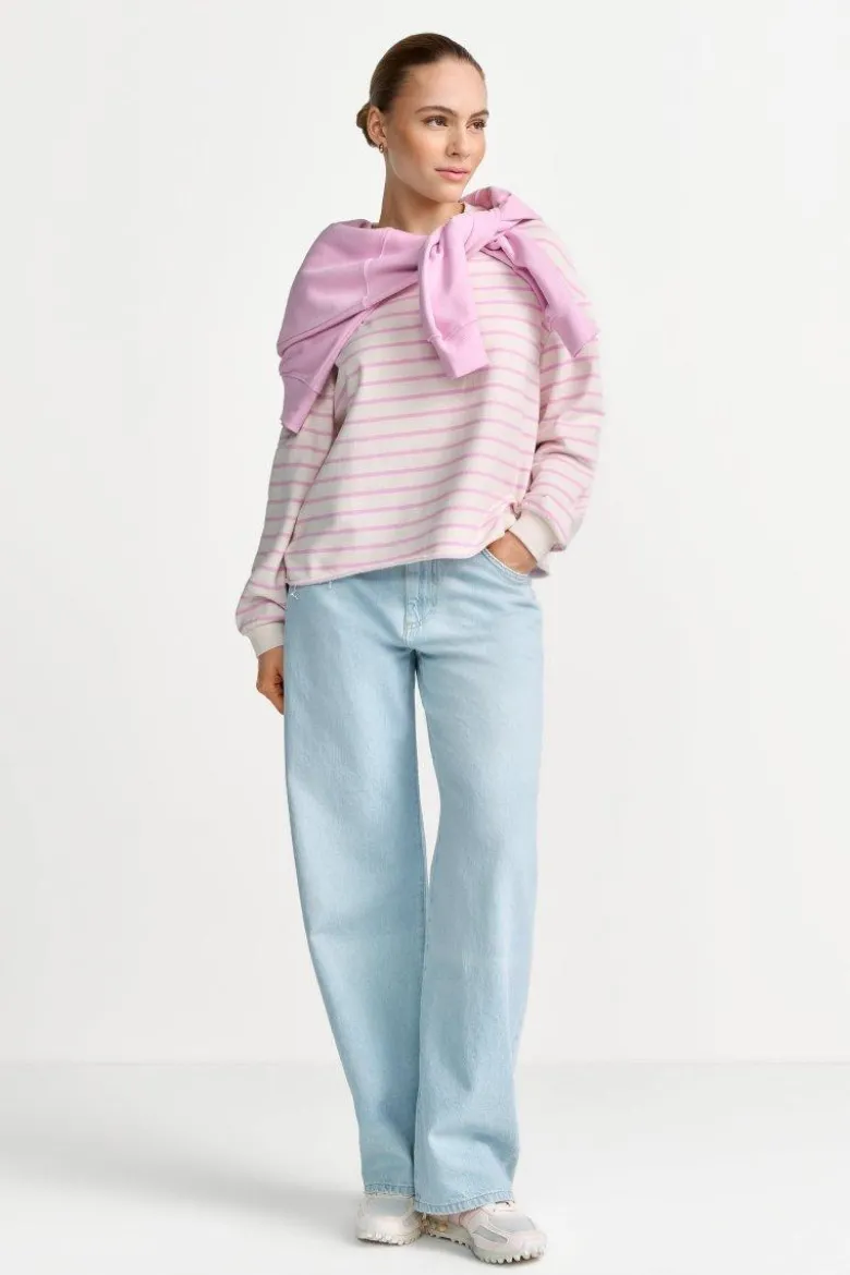 Gestreiftes Oversize-Sweatshirt