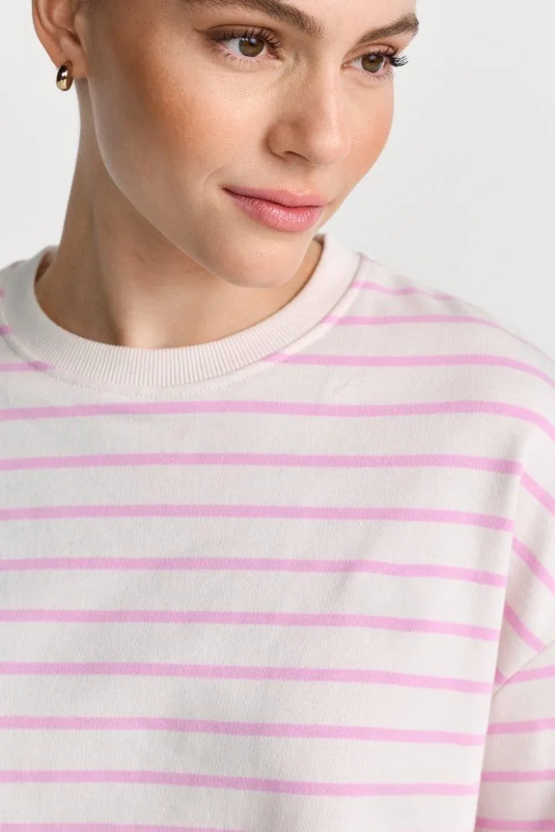 Gestreiftes Oversize-Sweatshirt