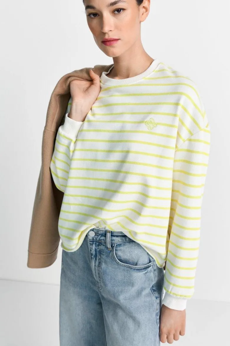 Gestreiftes Oversize-Sweatshirt