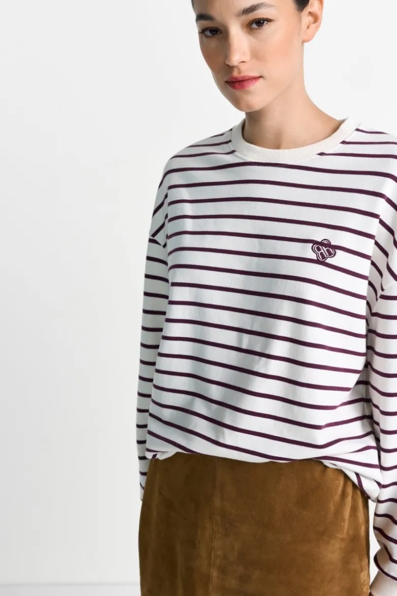 Gestreiftes Oversize-Sweatshirt
