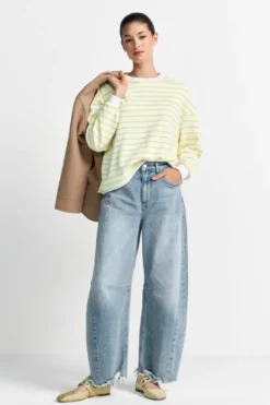 Gestreiftes Oversize-Sweatshirt