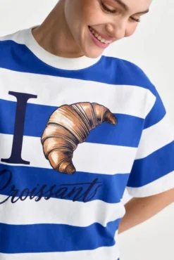 Gestreiftes T-Shirt aus Baumwolle