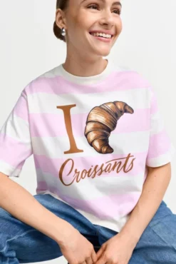 Gestreiftes T-Shirt aus Baumwolle