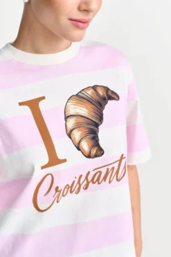 Gestreiftes T-Shirt aus Baumwolle