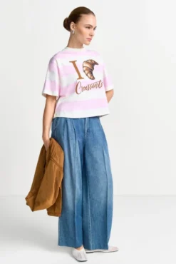 Gestreiftes T-Shirt aus Baumwolle