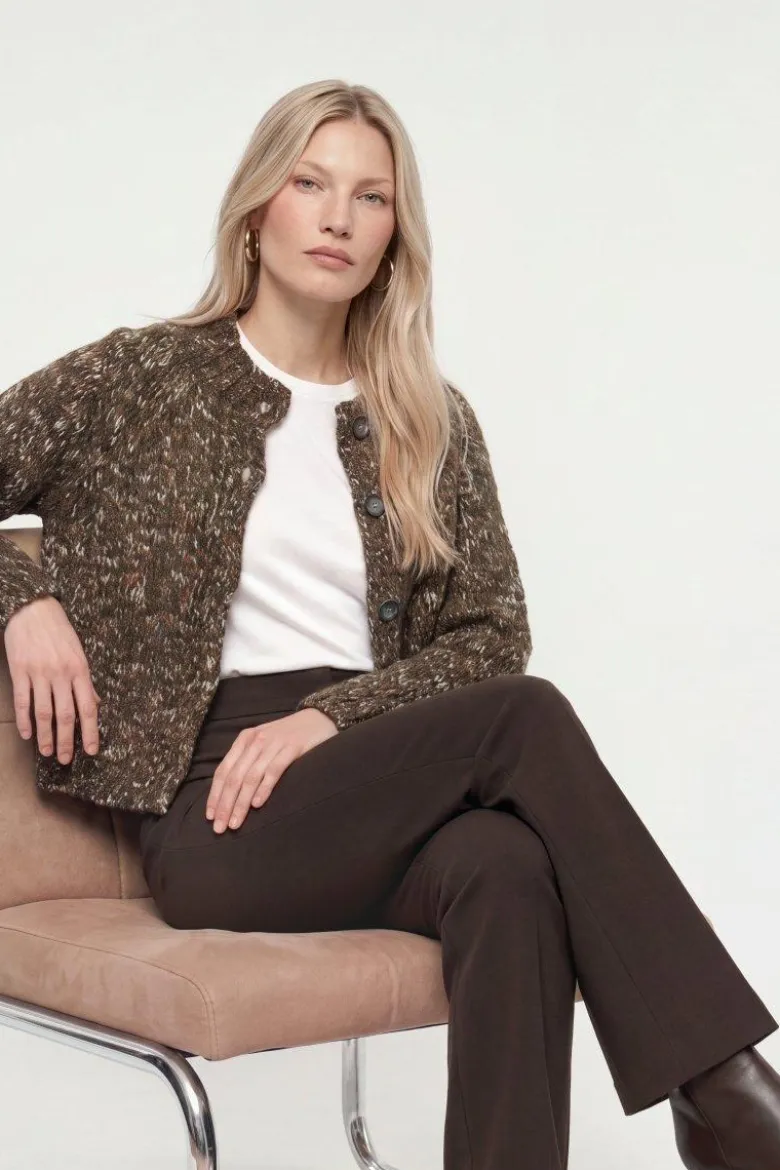 Grob gestrickter Woll-Mix-Cardigan