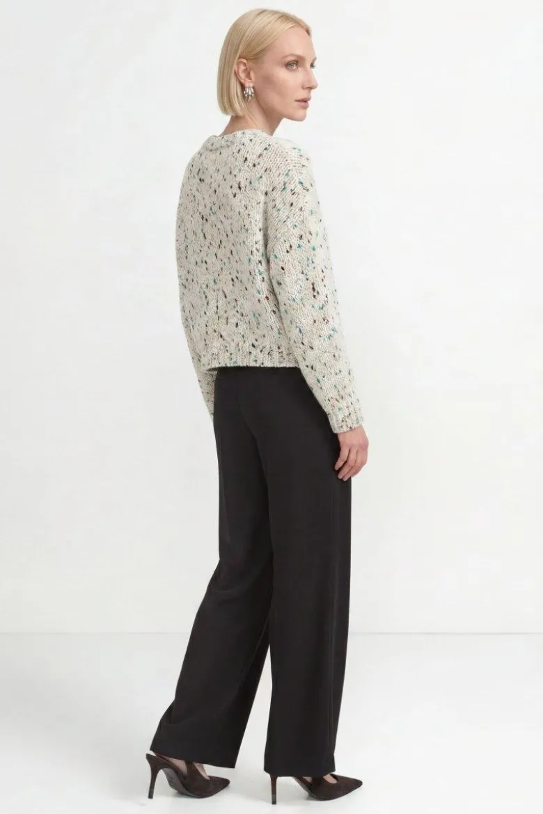 Grobstrick-Pullover aus Wolle-Mix
