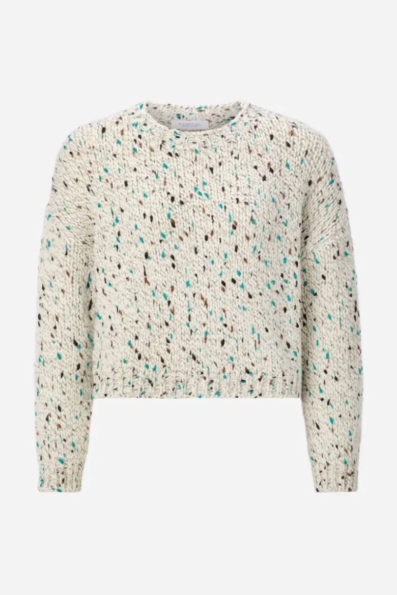 Grobstrick-Pullover aus Wolle-Mix