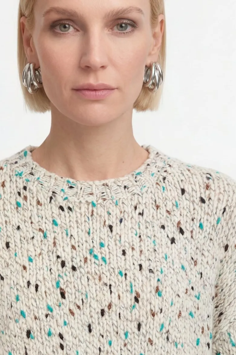 Grobstrick-Pullover aus Wolle-Mix