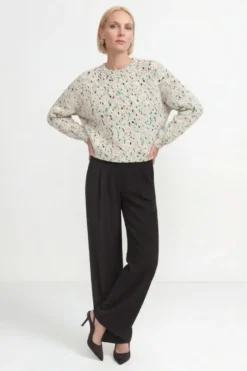 Grobstrick-Pullover aus Wolle-Mix