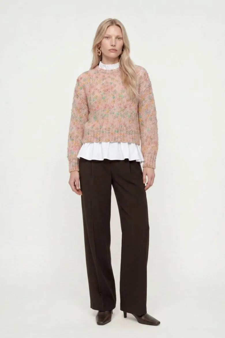 Grobstrickpullover mit Effektgarn