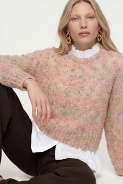 Grobstrickpullover mit Effektgarn