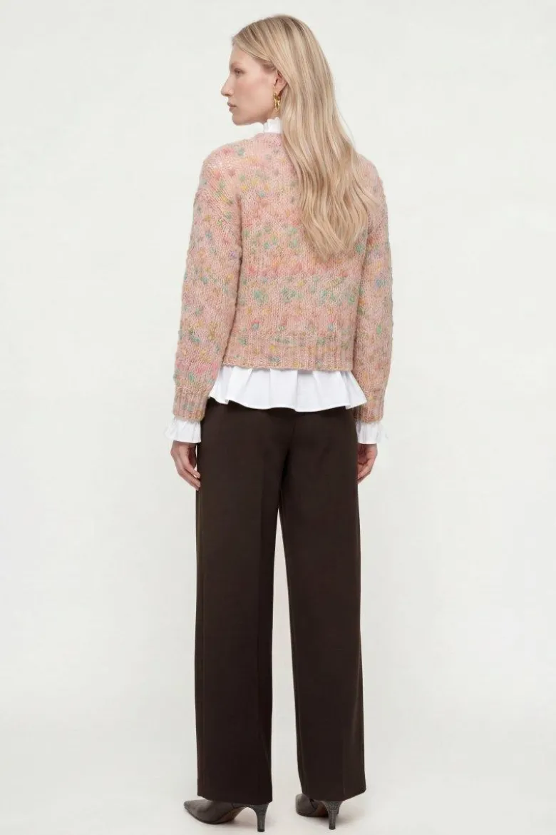 Grobstrickpullover mit Effektgarn
