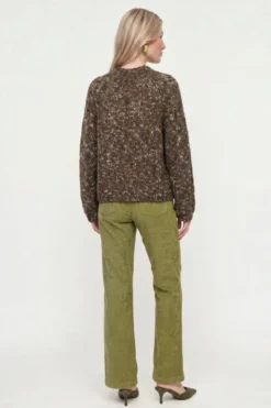 Grobstrick-Pullover mit Melange-Optik