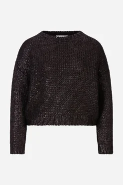 Grobstrickpullover mit Metallic-Effekt