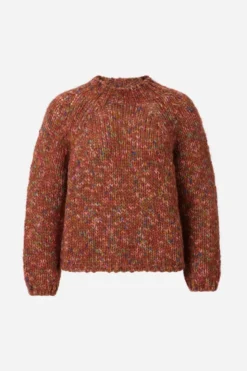 Grobstrickpullover mit Mouliné-Effekt