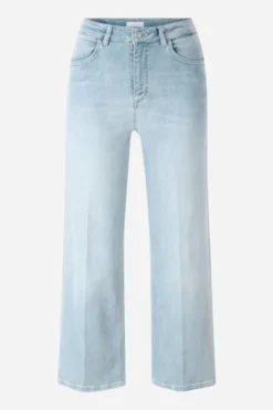 Hellblaue Wide-Leg-Jeans