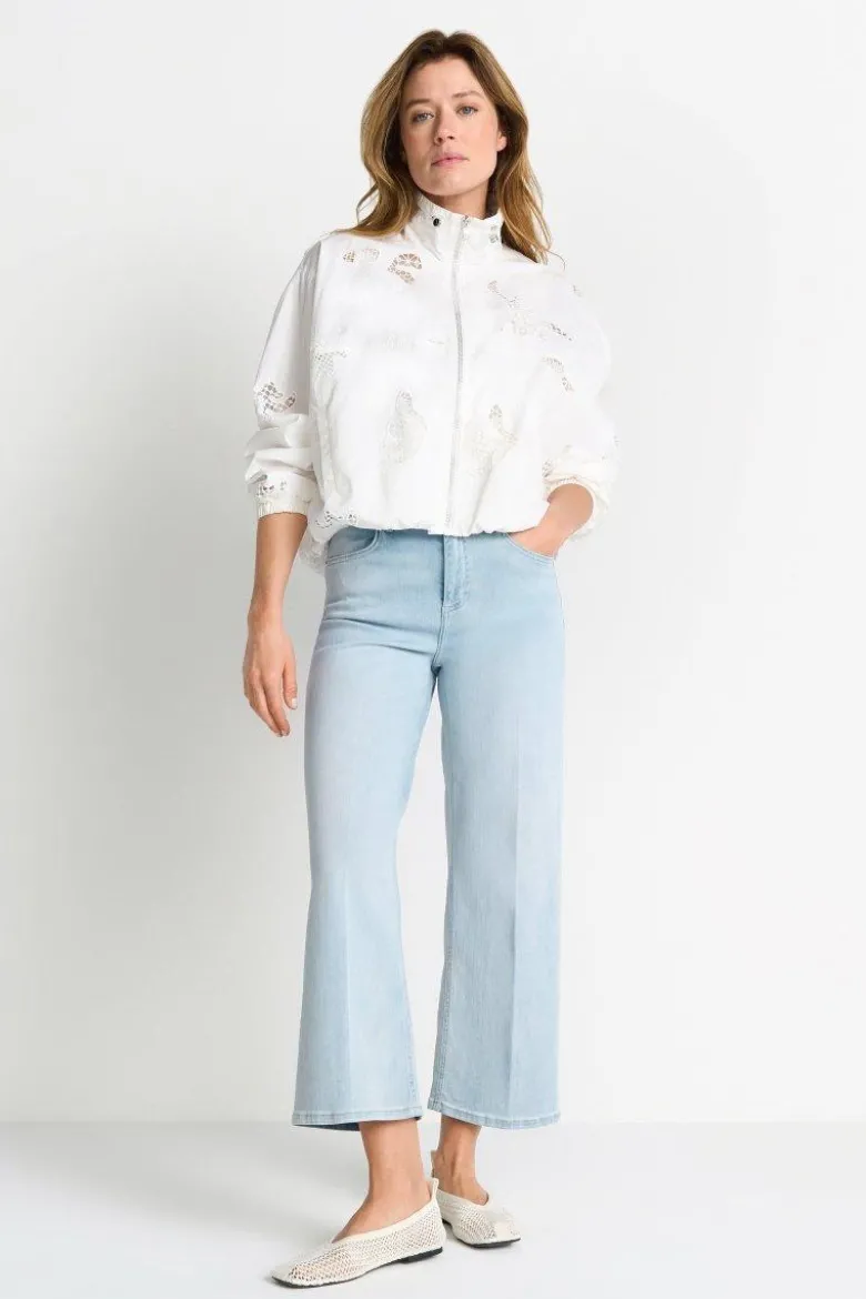 Hellblaue Wide-Leg-Jeans