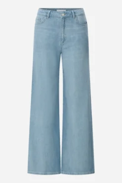 Hellblaue Wide-Leg-Jeans