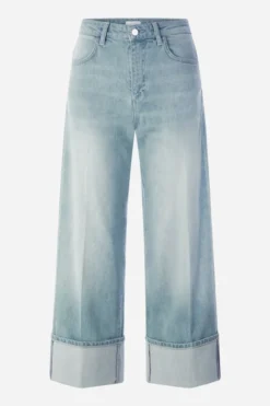 Hellblaue Wide-Leg-Jeans