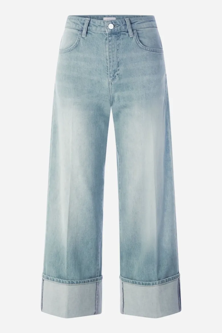 Hellblaue Wide-Leg-Jeans