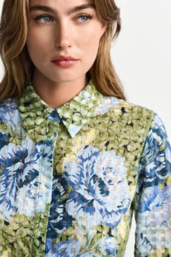 Hemdbluse mit Blumenprint