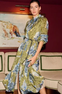Hemdblusenkleid mit Print