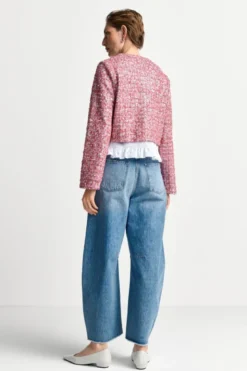 High-Waist Barrel-Leg Jeans