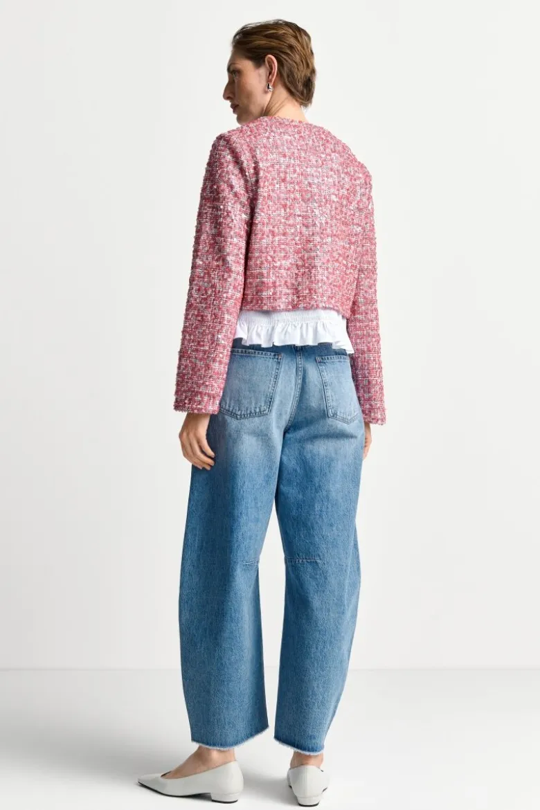 High-Waist Barrel-Leg Jeans