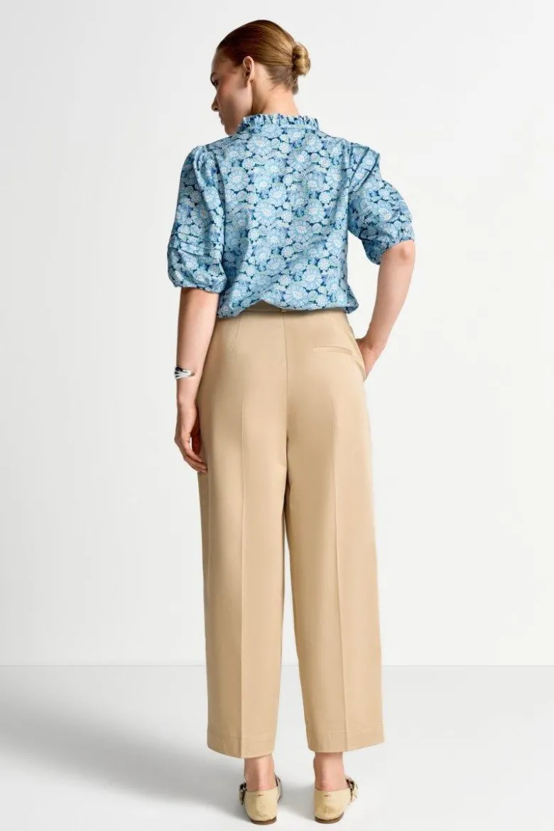 High-Waist-Bundfaltenhose