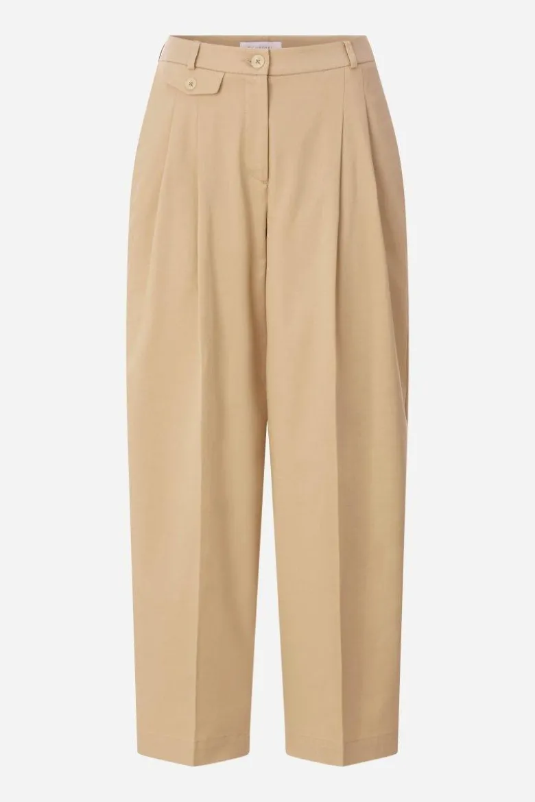 High-Waist-Bundfaltenhose