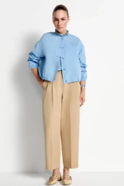 High-Waist-Bundfaltenhose