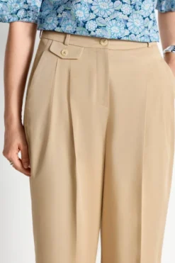 High-Waist-Bundfaltenhose