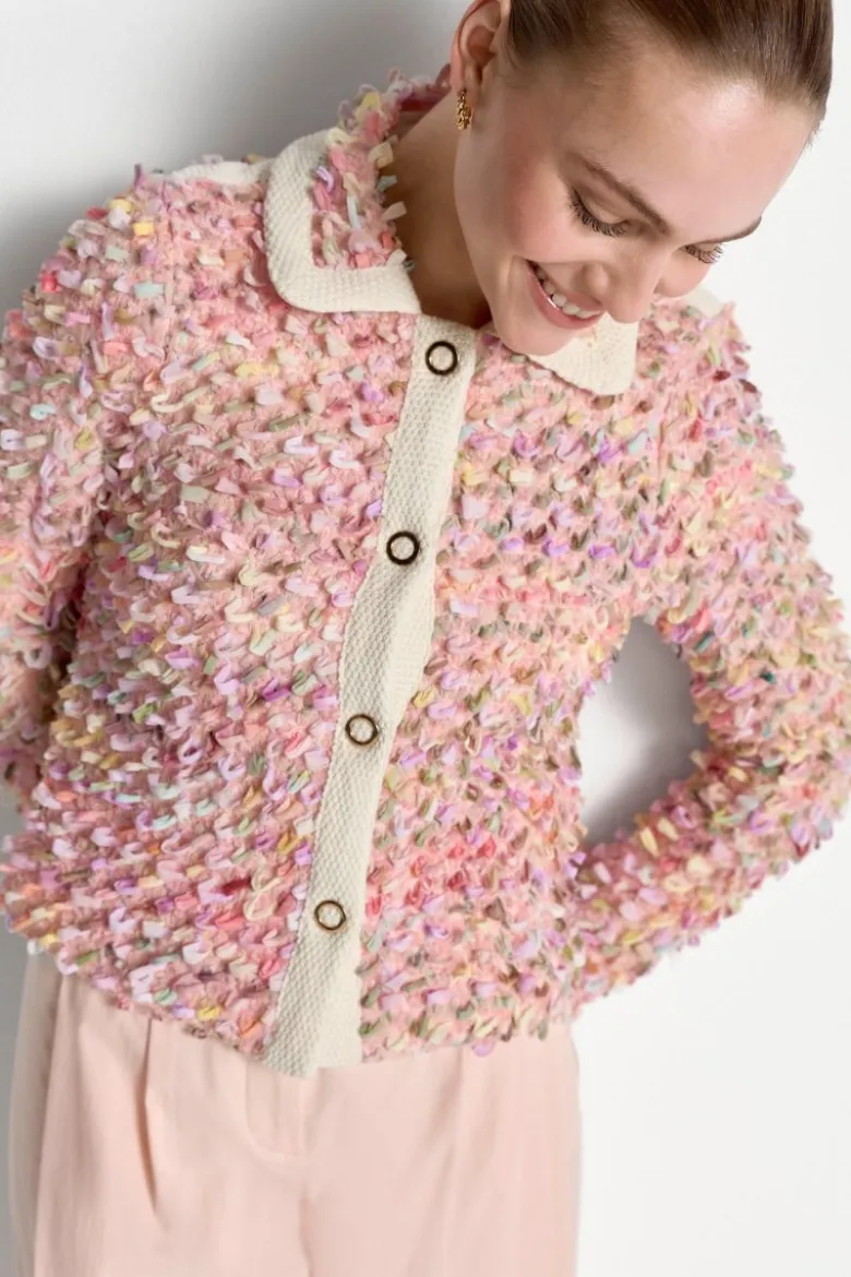 Jacke mit bunten Fransendetails