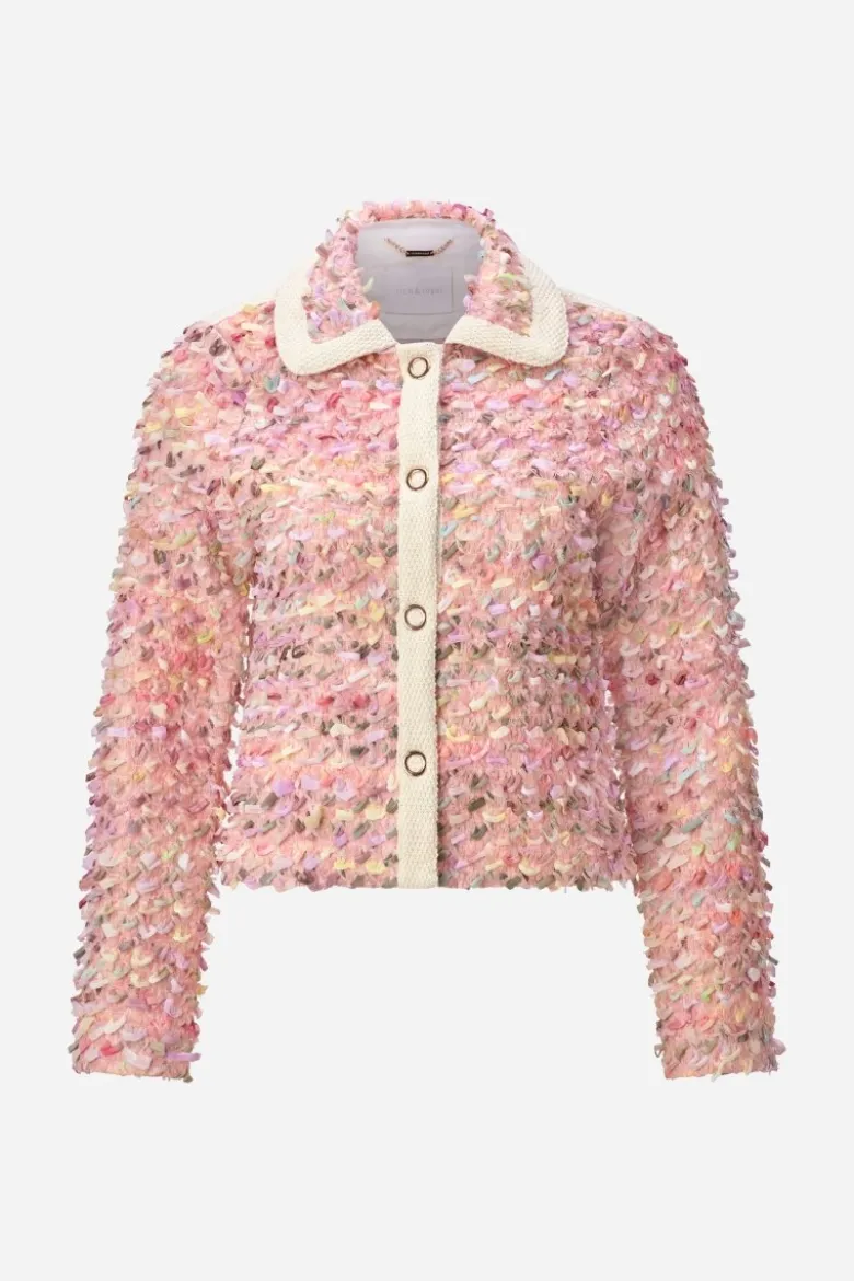 Jacke mit bunten Fransendetails