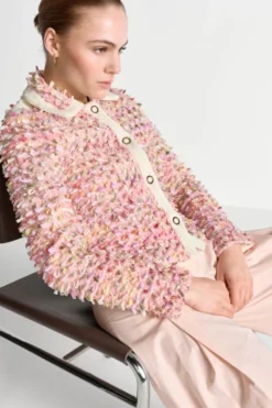 Jacke mit bunten Fransendetails
