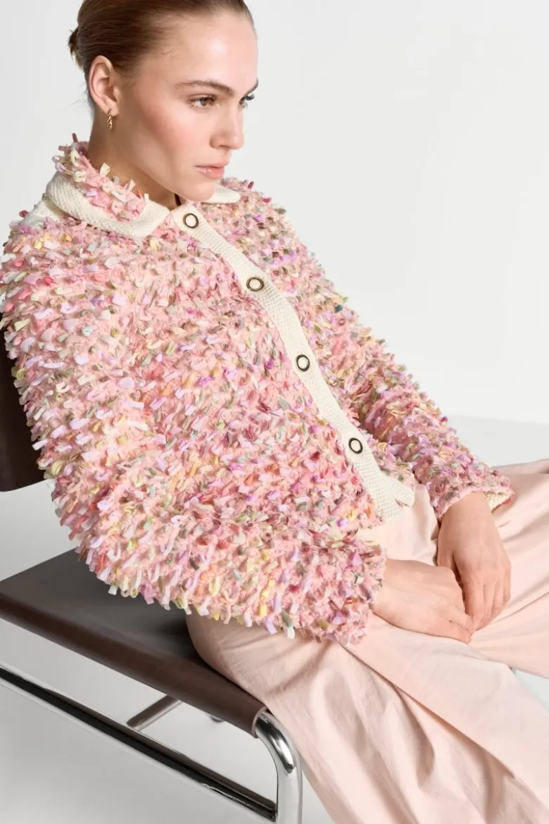 Jacke mit bunten Fransendetails
